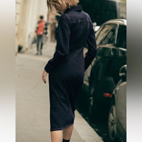 ZARA DENIM SHIRTDRESS ZW COLLECTION - Picture 2 of 5